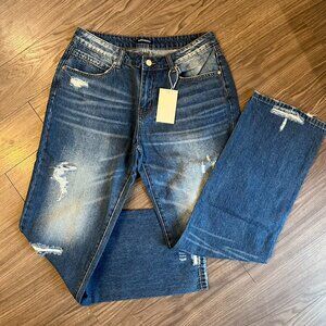 Women's Blue Straight Leg Jeans